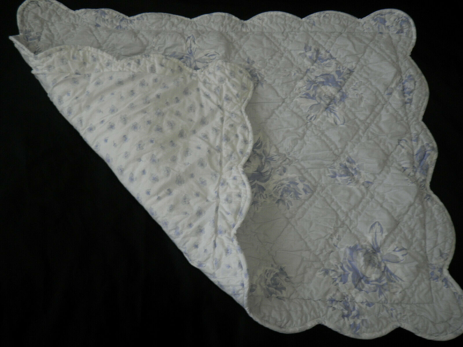 Pottery Barn Kids French Rose Blue STD Quilted Sham Floral Rose White Tie Close - Fresh Stock Dated December 2025
