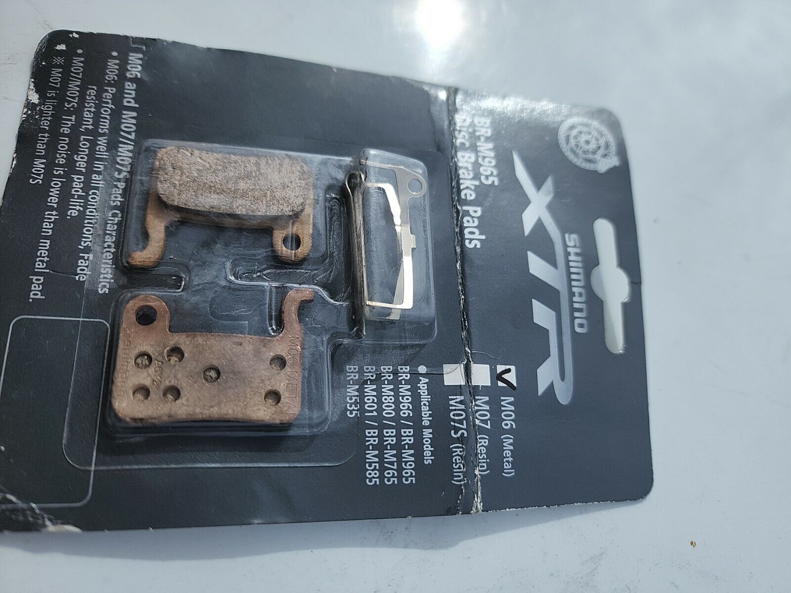 NOS Shimano XTR Z06 DISK BRAKE PADS BR-M965 966 Deore XT SLX METAL with Spring - Fresh Stock Dated February 2026