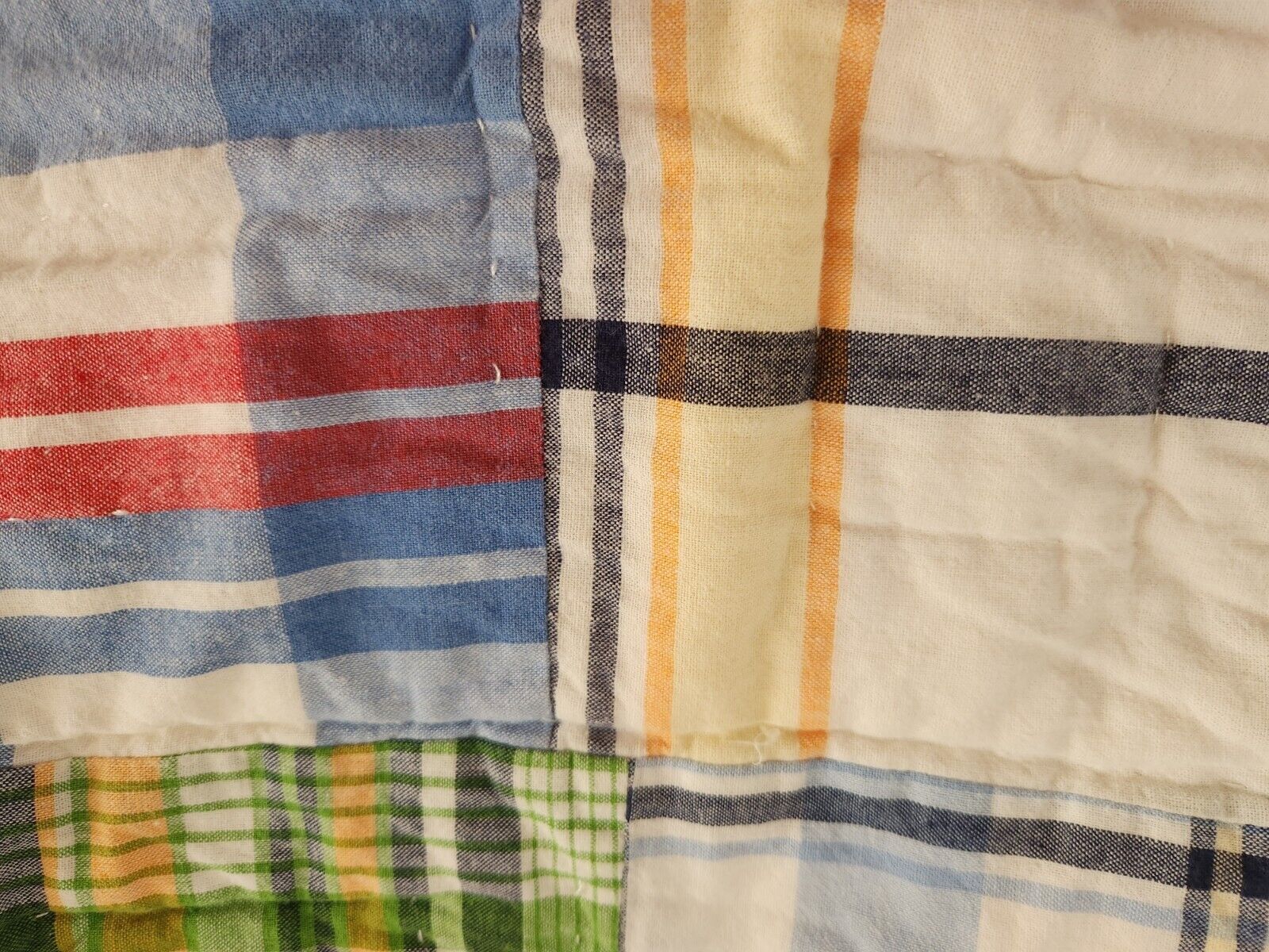 Pottery Barn Kids Patchwork Madras Plaid Standard Size Pillow Sham - Fresh Stock Dated February 2026