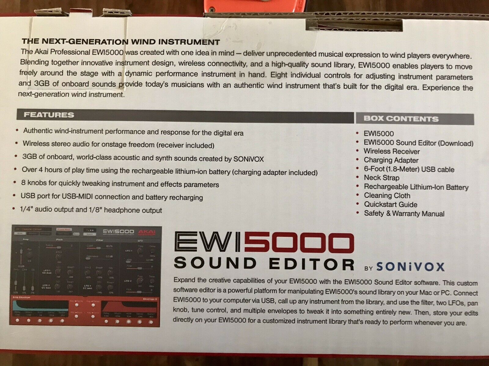 Akai EWI 5000 Wind Controller Black - Fresh Stock Dated February 2026