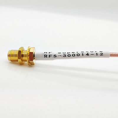 SMA Female (Jack) Bulkhead to TS9 Connector RG316/U Cable Assembly, 12 inch - Fresh Stock Dated December 2025