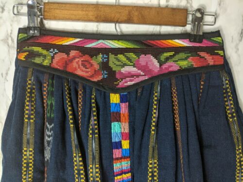 S Vintage 50s Hand Loomed Skirt Woven Embroidered Guatemalan Pin Up 50s Boho - Fresh Stock Dated March 2026