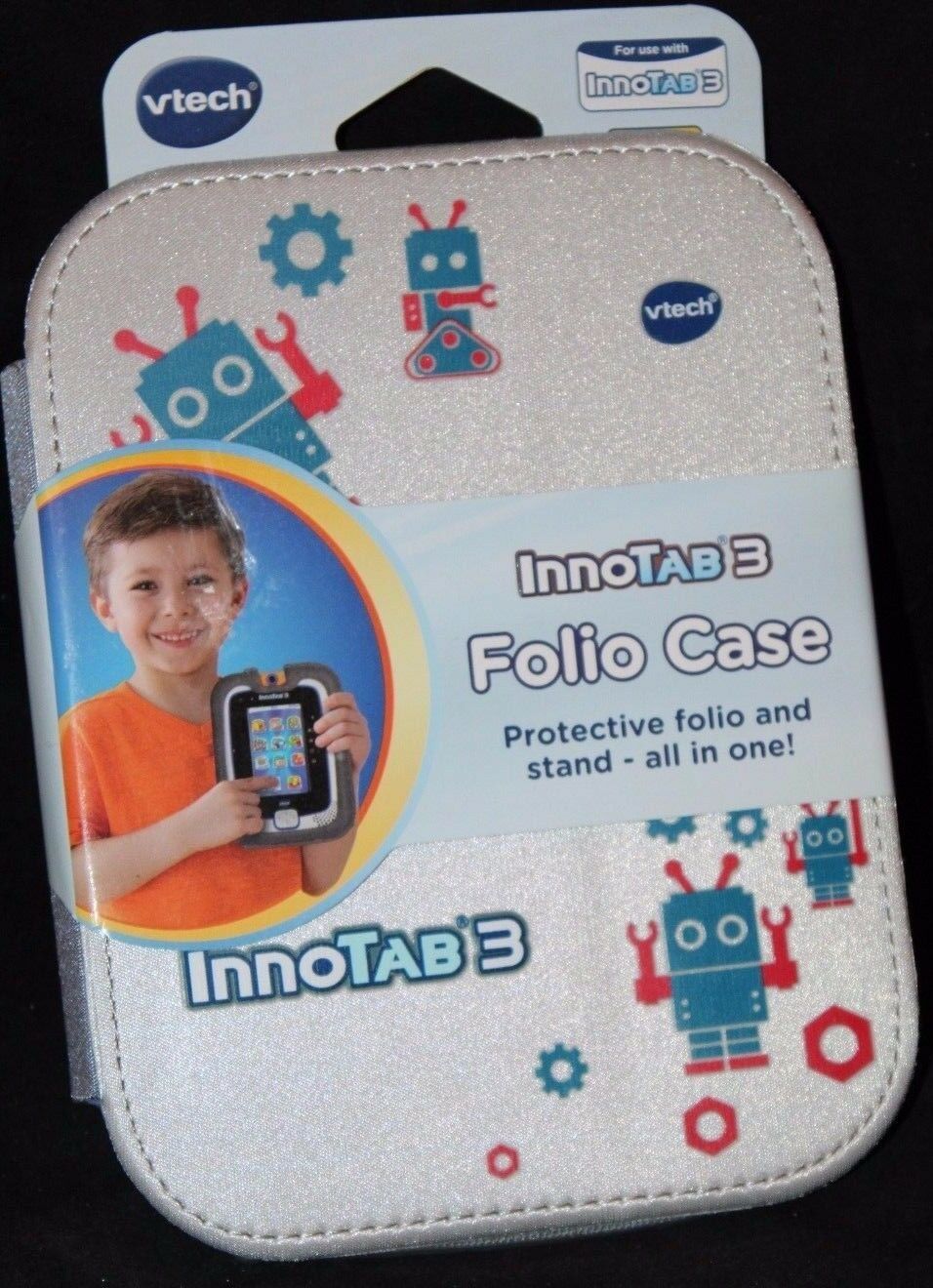 Vtech InnoTab 3 Folio Case Robot Design - Gray - Fresh Stock Dated February 2026