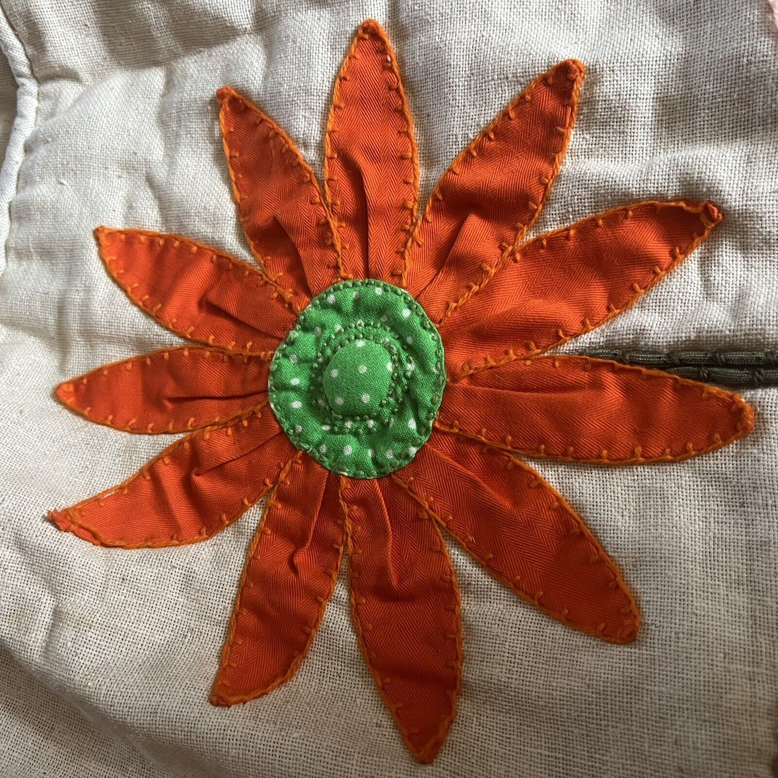 vintage handmade skirt 3D floral crewel appliqué OOAK 70s Xxs - Fresh Stock Dated March 2026