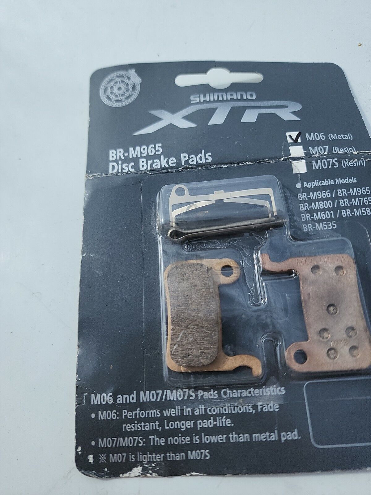 NOS Shimano XTR Z06 DISK BRAKE PADS BR-M965 966 Deore XT SLX METAL with Spring - Fresh Stock Dated February 2026