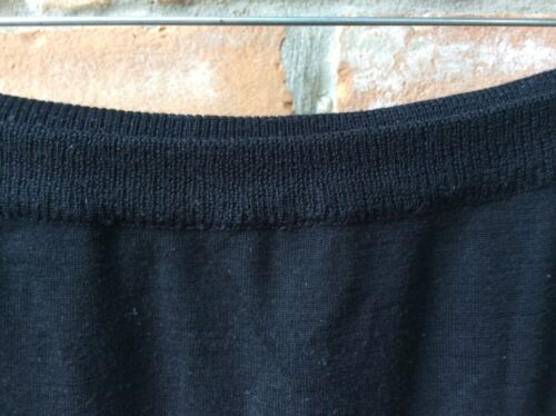 Elizabeth Vtg 80s Black Wool Blend Knit Modesty Skirt Plus Sz 1/1X Liz Claiborne - Fresh Stock Dated February 2026