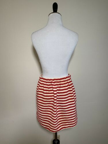 60s Striped Terry Cloth Sarong Skirt Swimsuit Cover Up Wrap Around Pool Mod VTG - Fresh Stock Dated December 2025