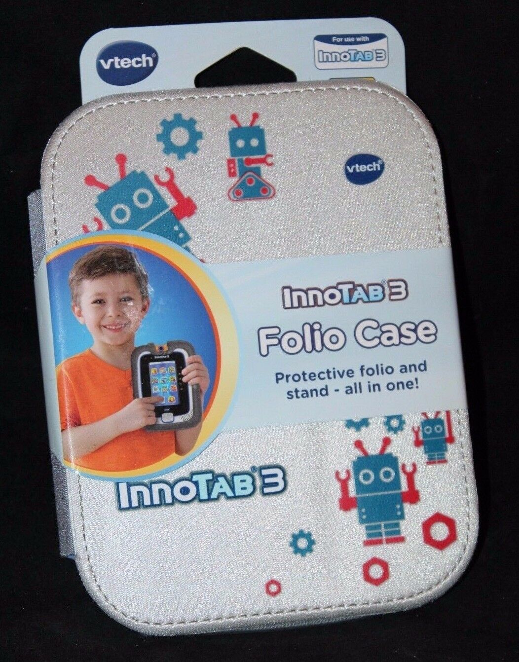 Vtech InnoTab 3 Folio Case Robot Design - Gray - Fresh Stock Dated February 2026
