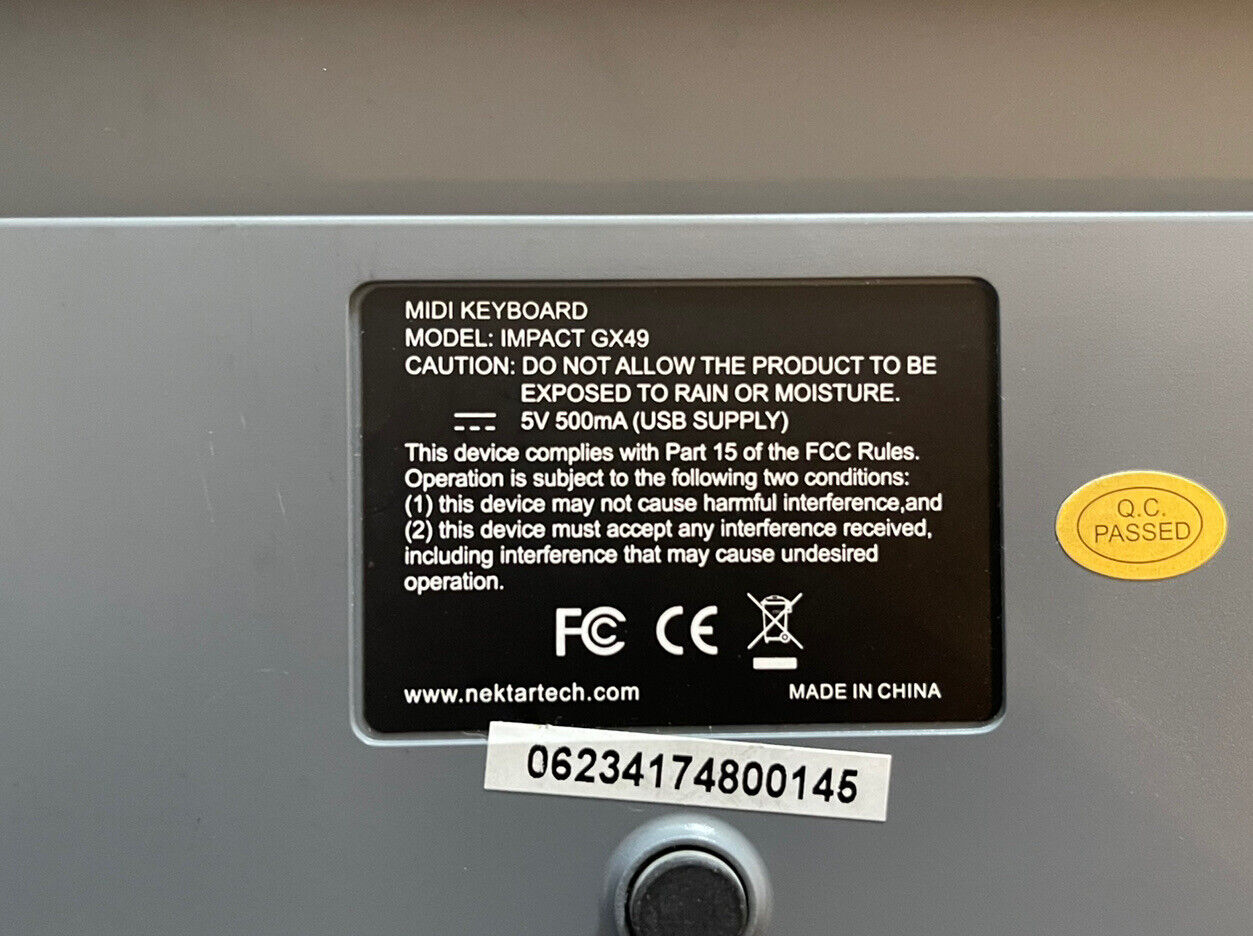 Nektar Impact GX49 49-Key USB MIDI Keyboard Controller - Fresh Stock Dated February 2026