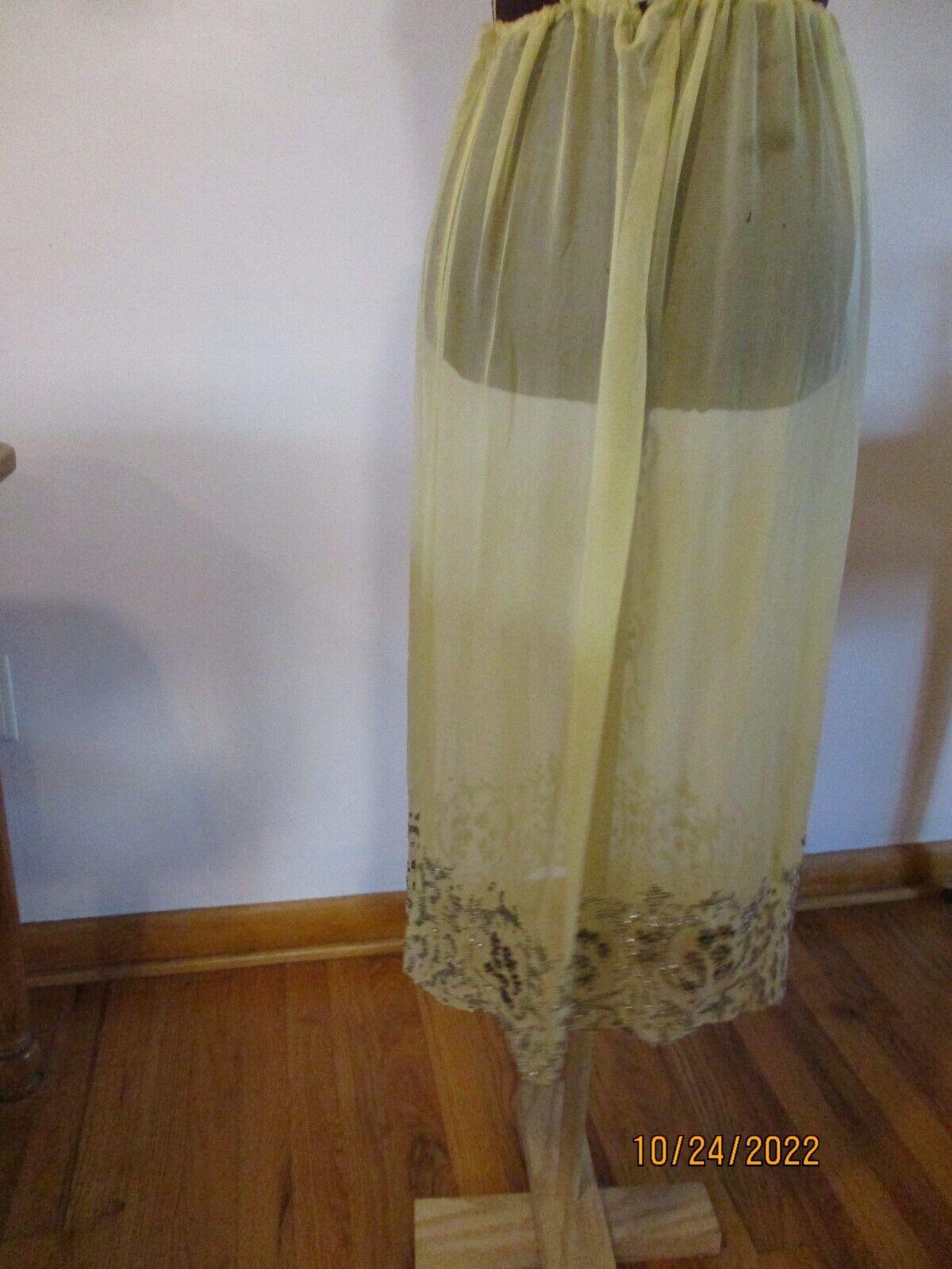 Fabulous 1920's gold silk beaded skirt - Fresh Stock Dated March 2026