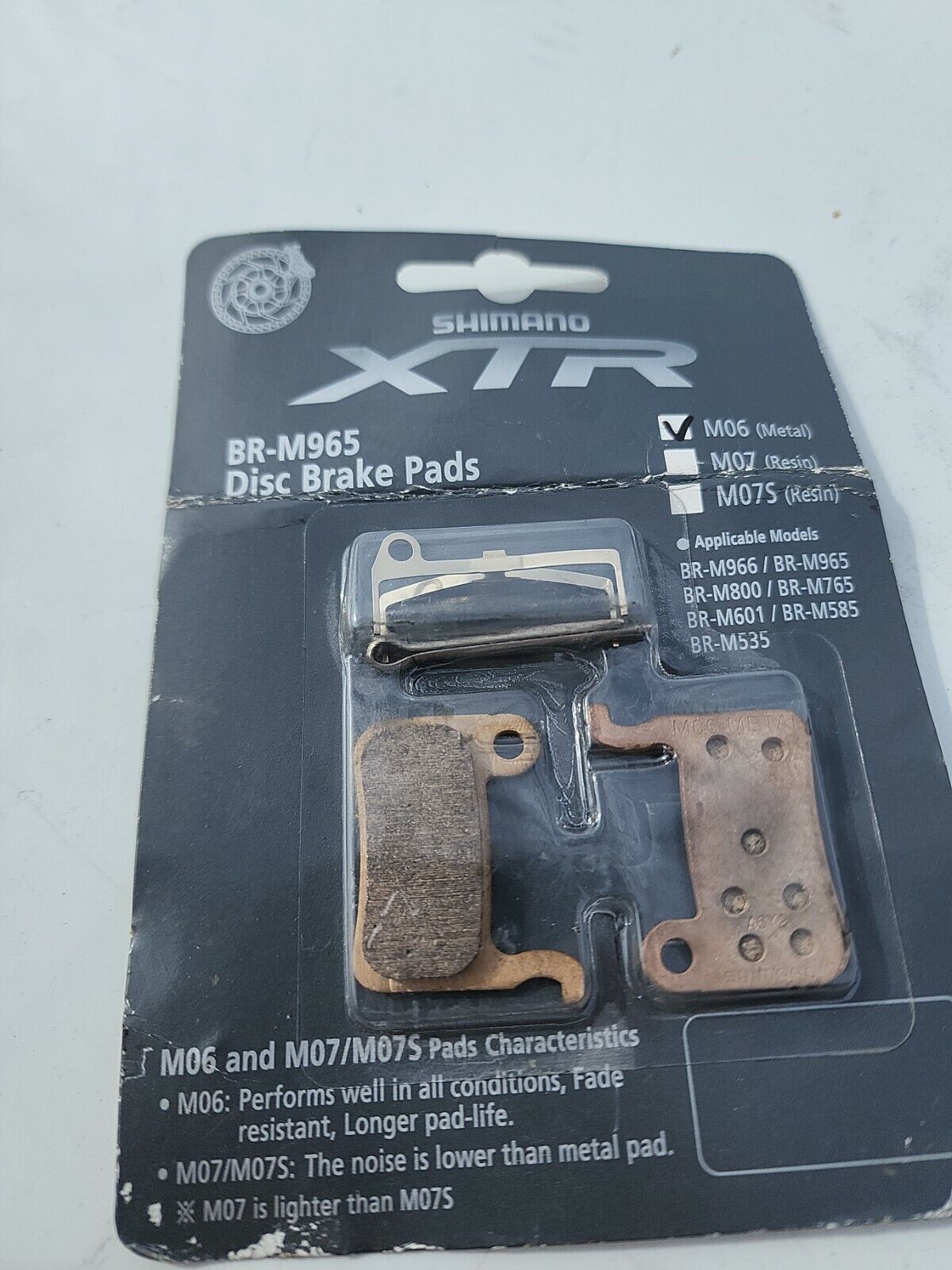 NOS Shimano XTR Z06 DISK BRAKE PADS BR-M965 966 Deore XT SLX METAL with Spring - Fresh Stock Dated February 2026