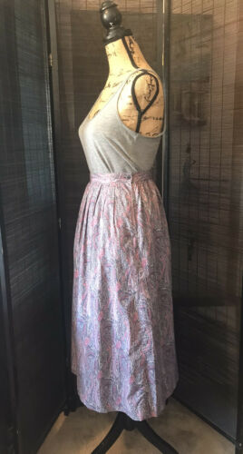 Vintage 1950s 60s Liberty of London Skirt Midi AUTHENTIC Pockets XS 100% Cotton - Fresh Stock Dated February 2026