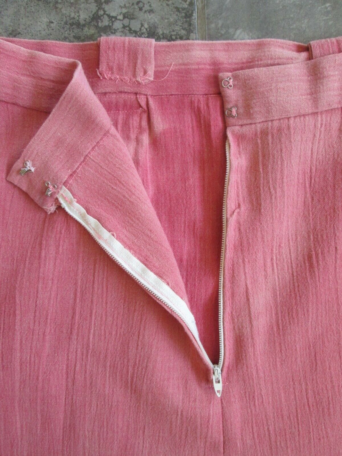 Vintage Skirt 25-inch Waist A-Line Muslin Cotton Coral Pink Deep Pockets Hippy - Fresh Stock Dated February 2026