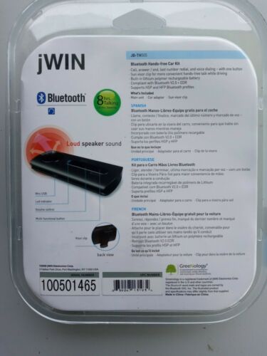 jWIN Bluetooth Car Kit. Brand New. Hands Free. Universal. Cell & Smartphones - Fresh Stock Dated February 2026