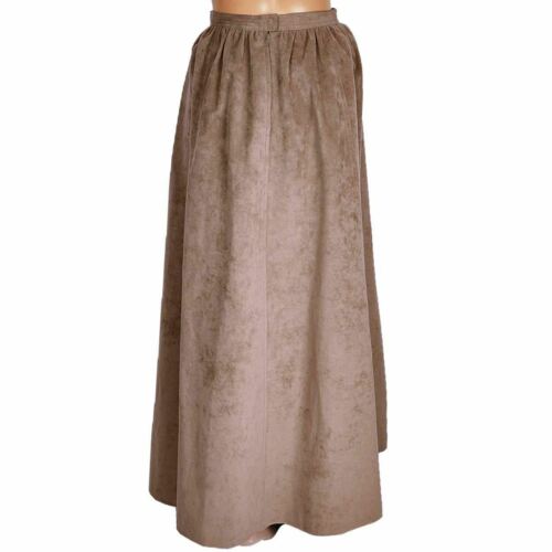 Vintage 1970s Halston Ultrasuede Taupe Maxi Skirt - Fresh Stock Dated February 2026