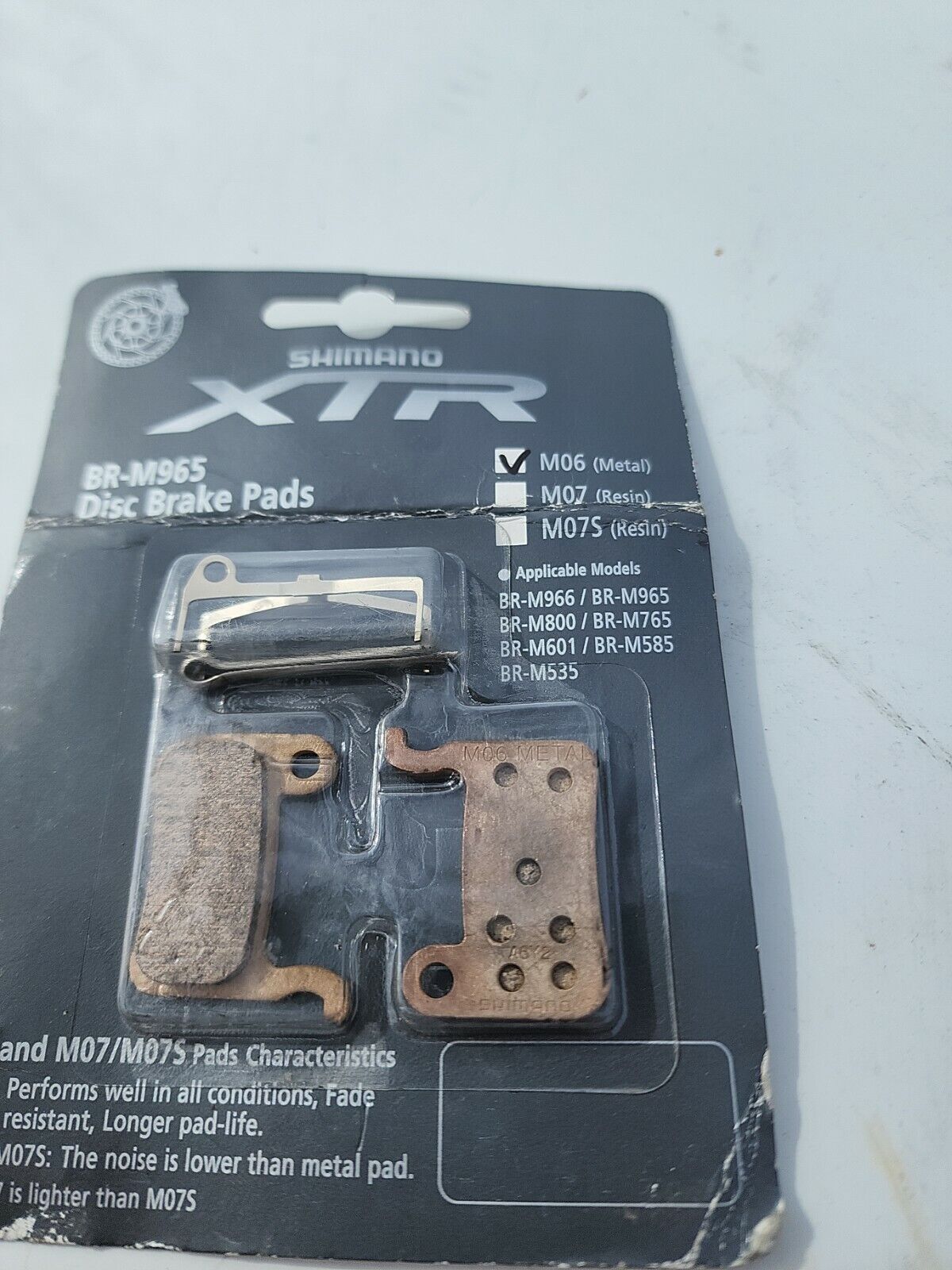 NOS Shimano XTR Z06 DISK BRAKE PADS BR-M965 966 Deore XT SLX METAL with Spring - Fresh Stock Dated February 2026