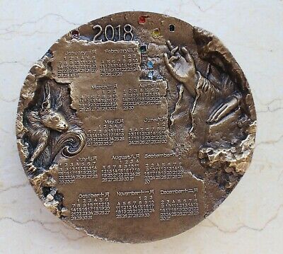 China 76mm Enamel Brass Medal - Squirrel - 2018 Calendar - Fresh Stock Dated February 2026