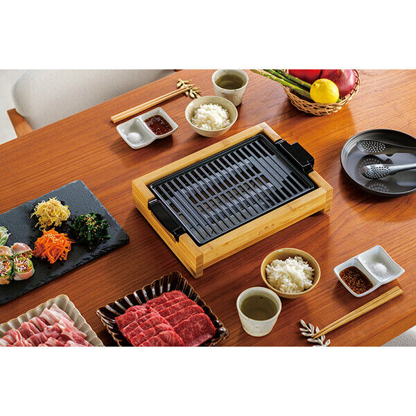 APIX Grill Hot Plate Roaster AGP-242(BB) Yakiniku AC100V Bamboo Japan FedEX NEW - Fresh Stock Dated February 2026