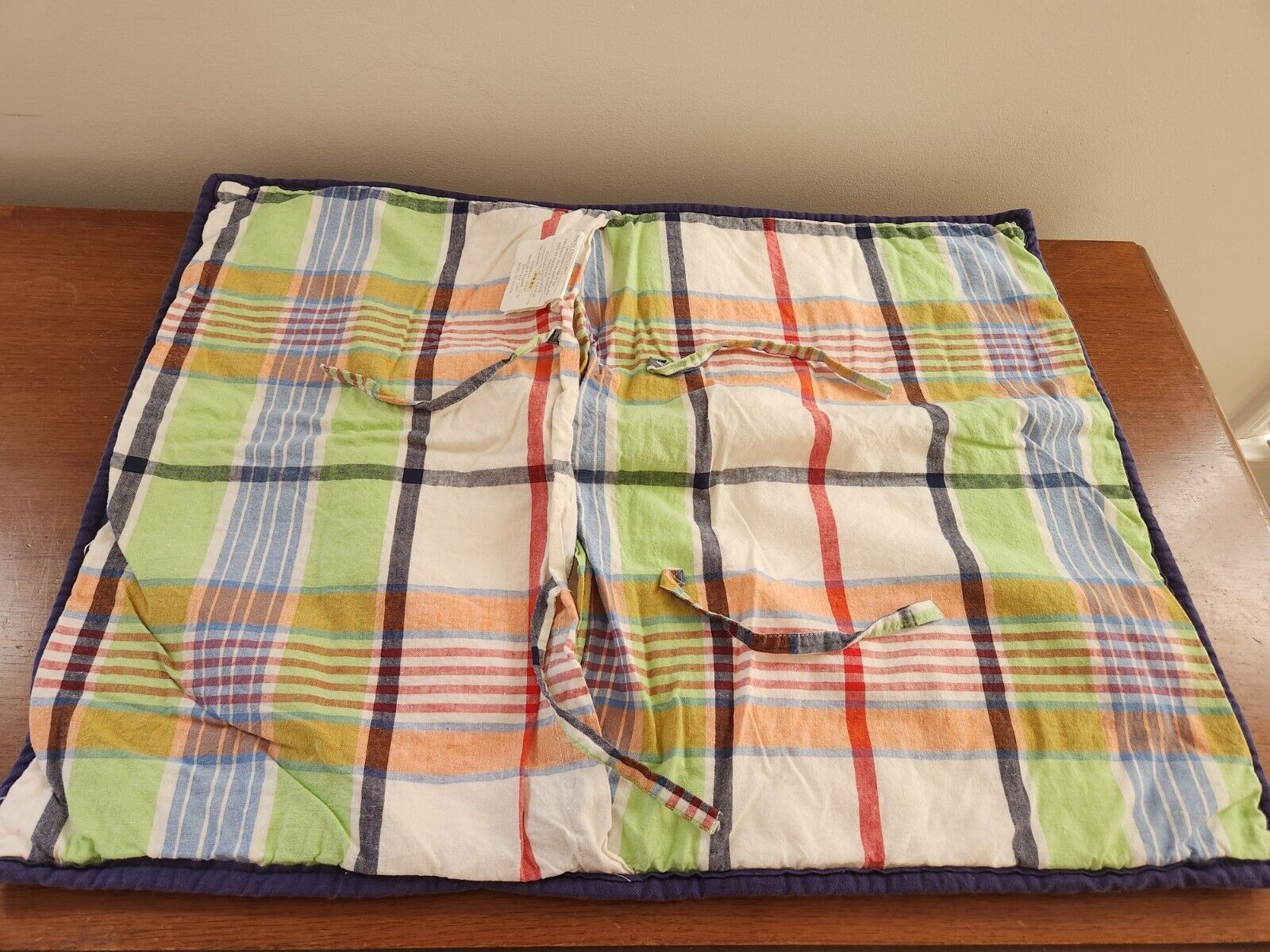 Pottery Barn Kids Patchwork Madras Plaid Standard Size Pillow Sham - Fresh Stock Dated February 2026