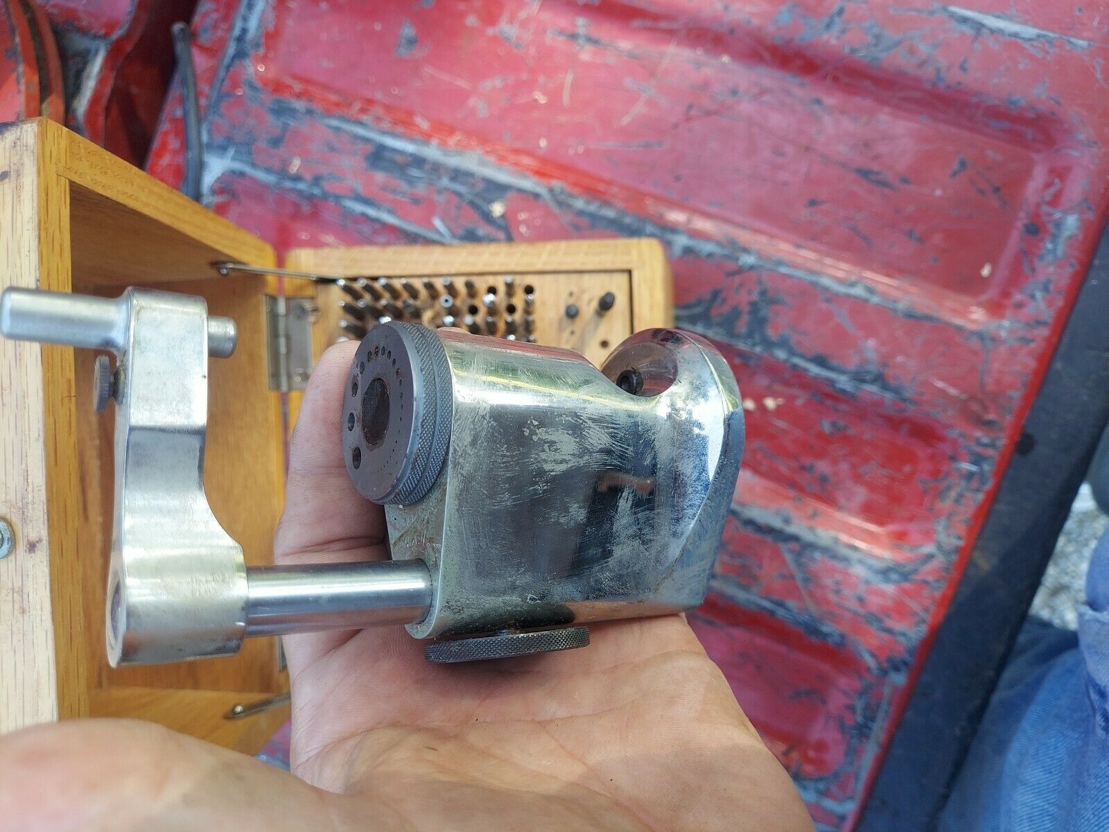 Louis Levin & Son Watch Clock Staking Tool Nice Condition Original Wooden Case - Fresh Stock Dated February 2026