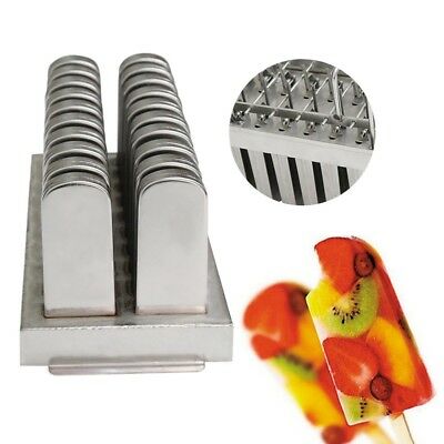 20pcs Ice Cream Stick Molds Stainless Steel Mold Ice Pop Lolly Popsicle Holder - Fresh Stock Dated December 2025