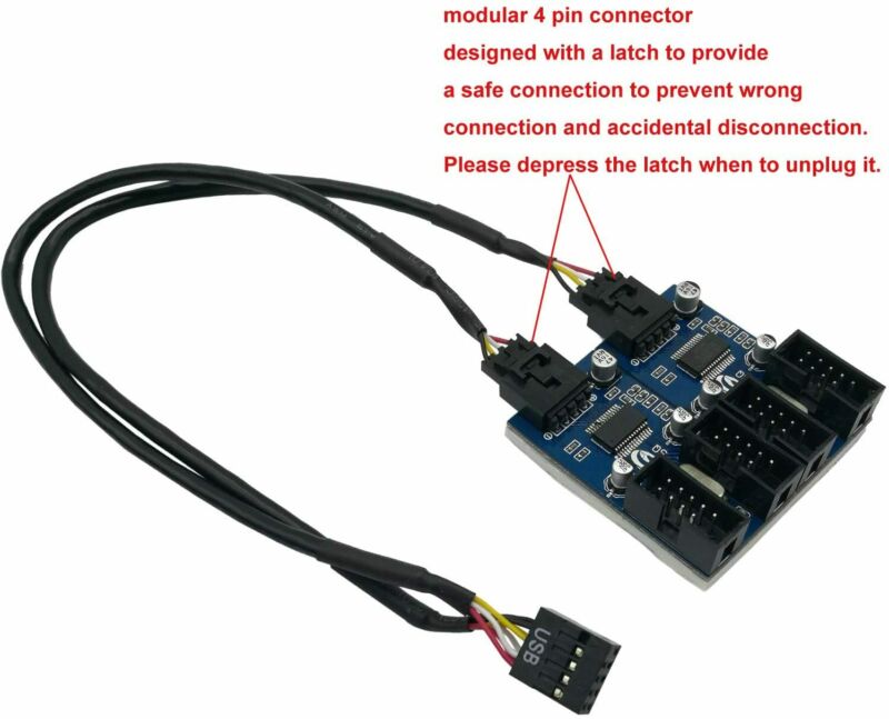 COMeap 9 pin USB Header Male 1 to 4 Female Motherboard Extension Cable USB... - Fresh Stock Dated February 2026