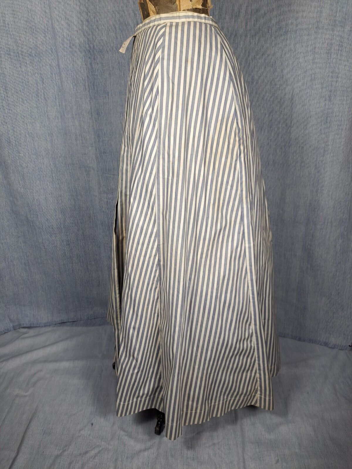 BLUE AND WHITE STRIPED EDWARDIAN SKIRT WITH ORIGINAL TAG - Fresh Stock Dated March 2026