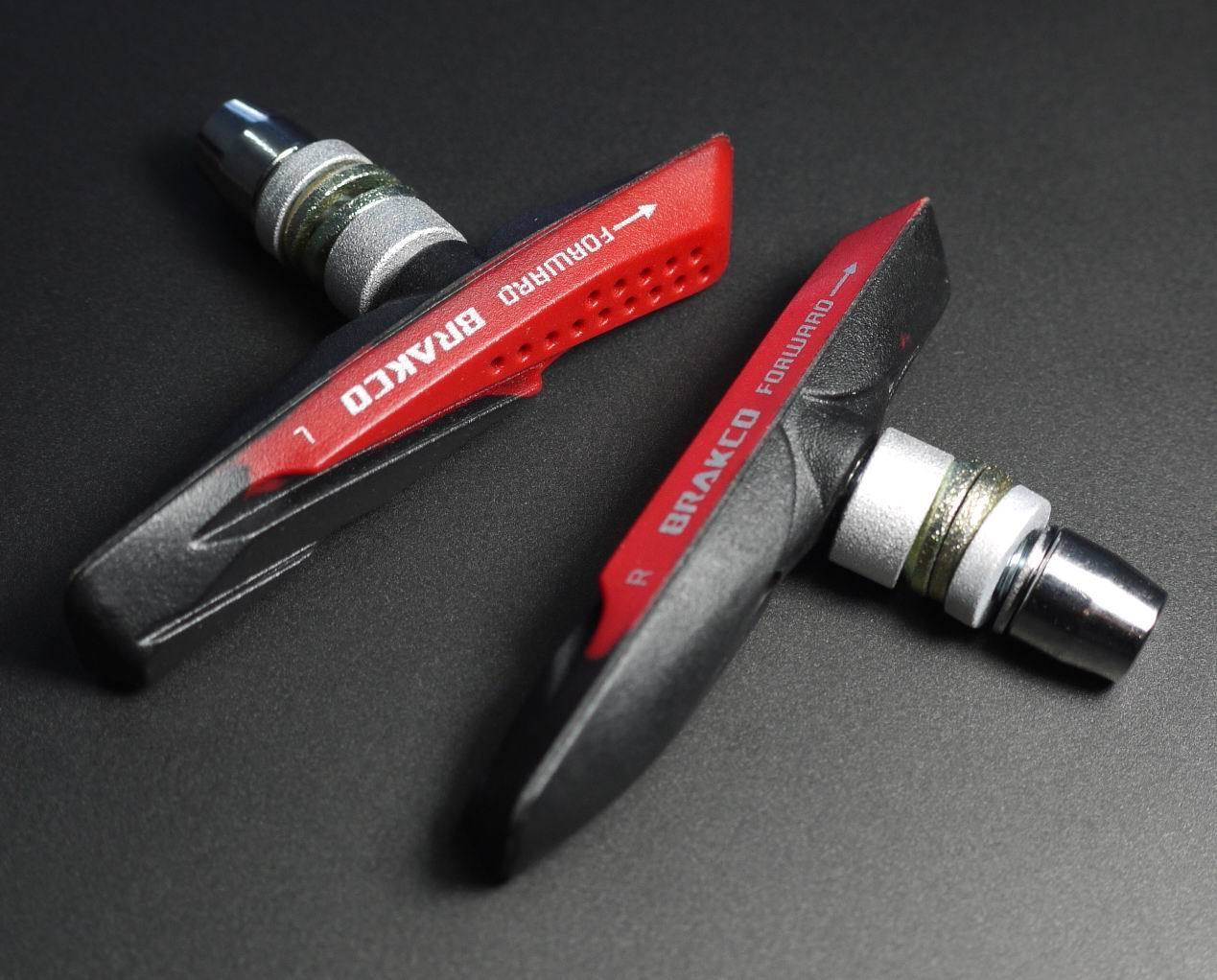 ONE PAIR V BRAKE PADS SHOES MTB 72MM SUIT FOR SHIMANO SRAM AVID RED AQUA-GUIDE - Fresh Stock Dated February 2026