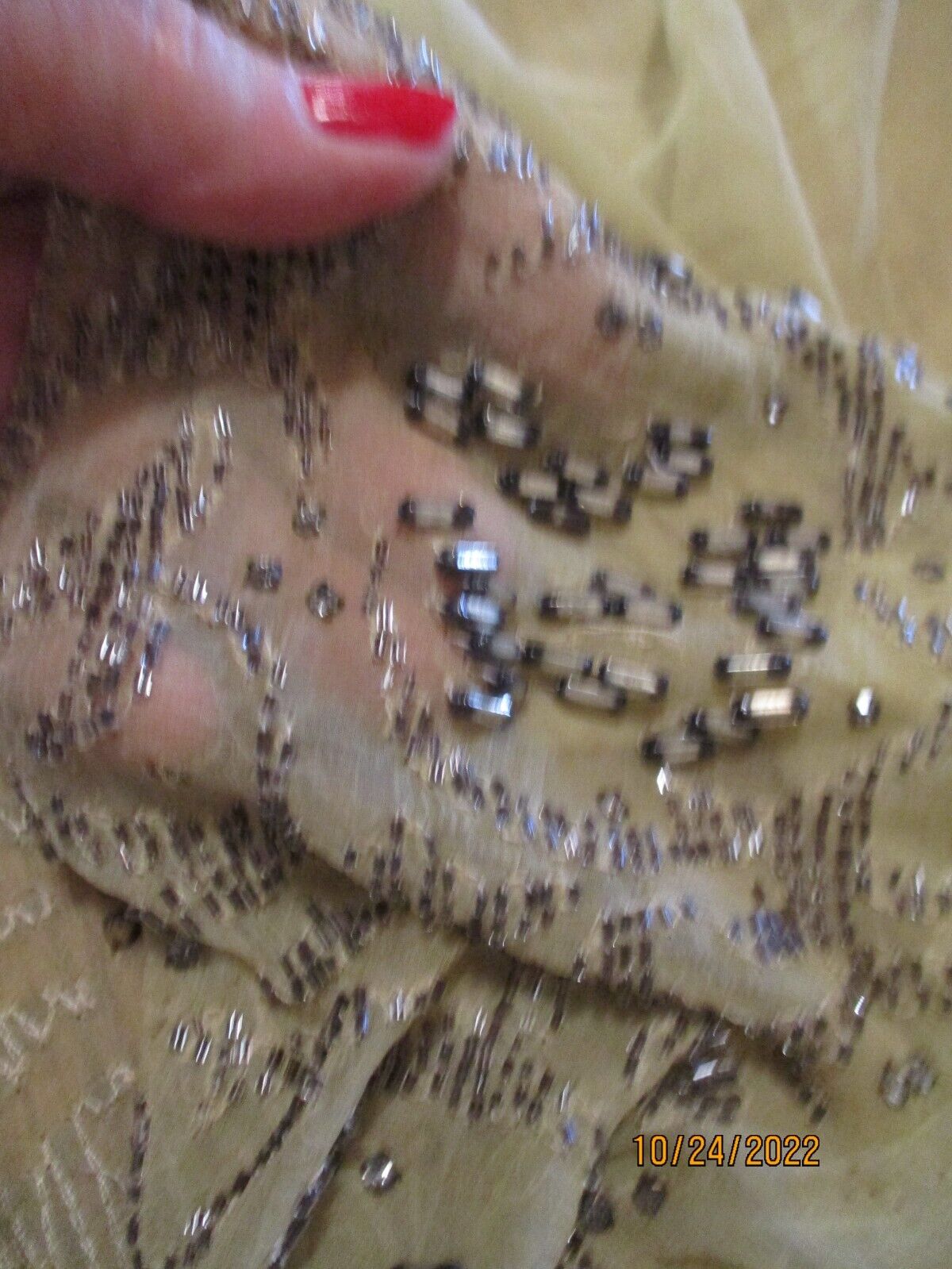 Fabulous 1920's gold silk beaded skirt - Fresh Stock Dated March 2026