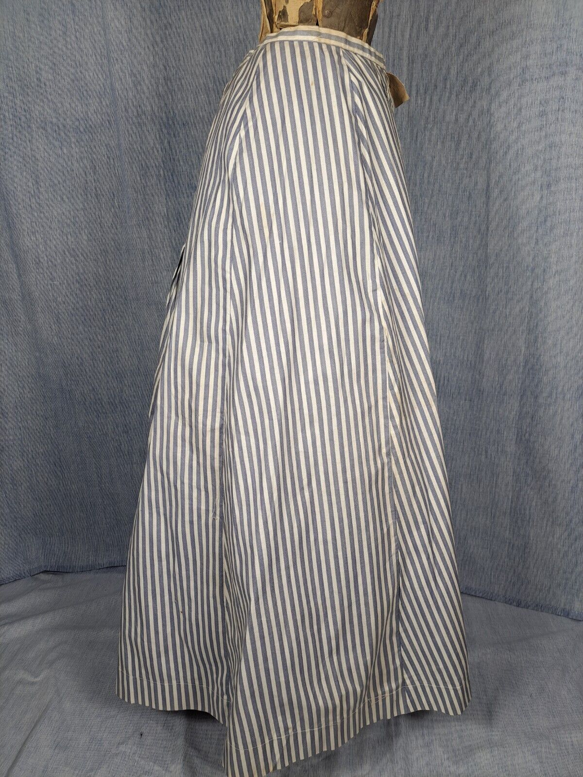 BLUE AND WHITE STRIPED EDWARDIAN SKIRT WITH ORIGINAL TAG - Fresh Stock Dated March 2026