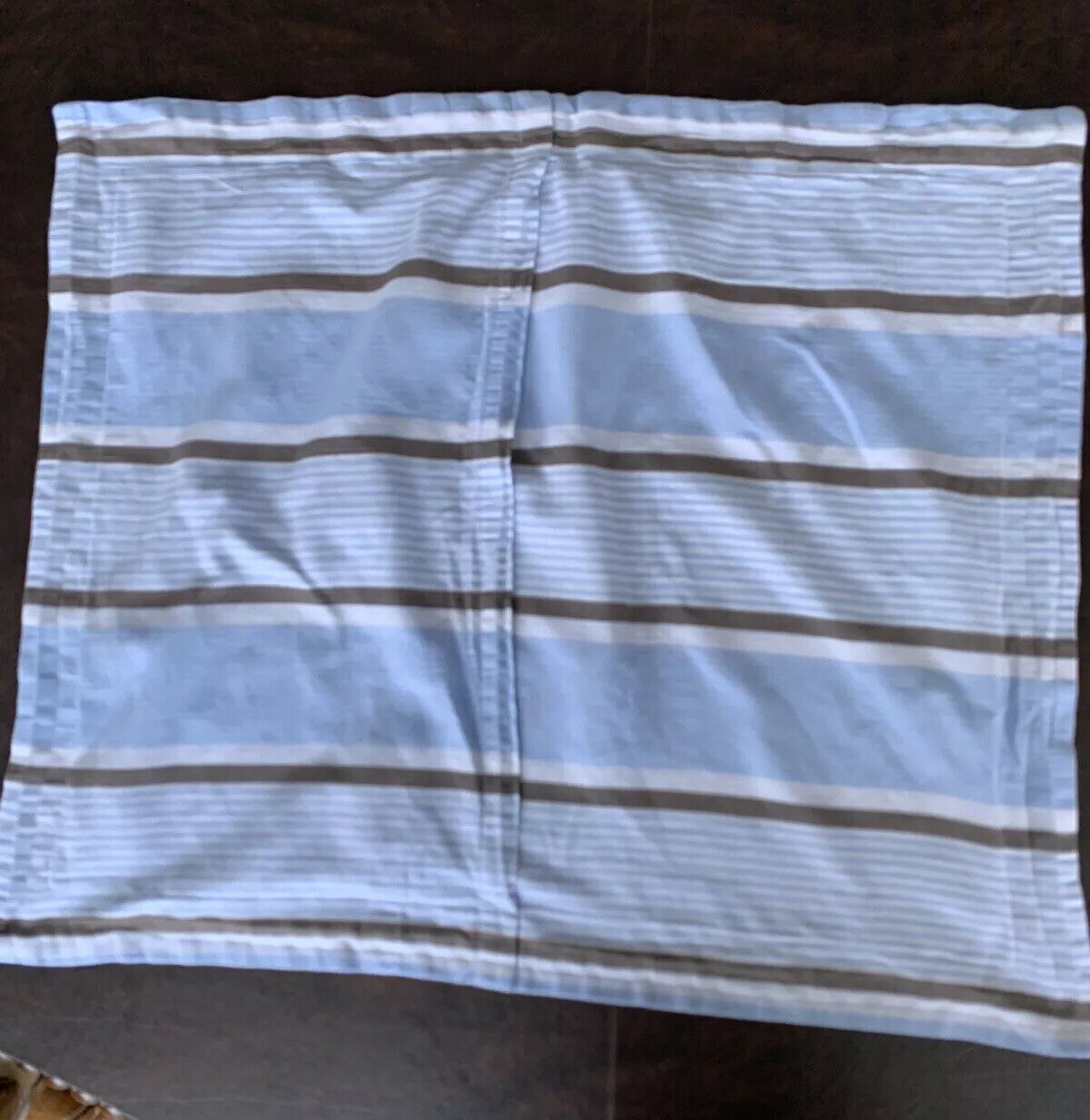 Pottery Barn Kids Blue Gray Stripe Pillow Sham Standard - Fresh Stock Dated February 2026