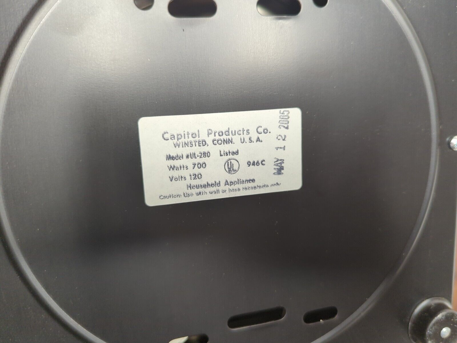 Capitol Cook’ette 1 Burner Portable Electric Hotplate Model UL-280T Tested - Fresh Stock Dated February 2026