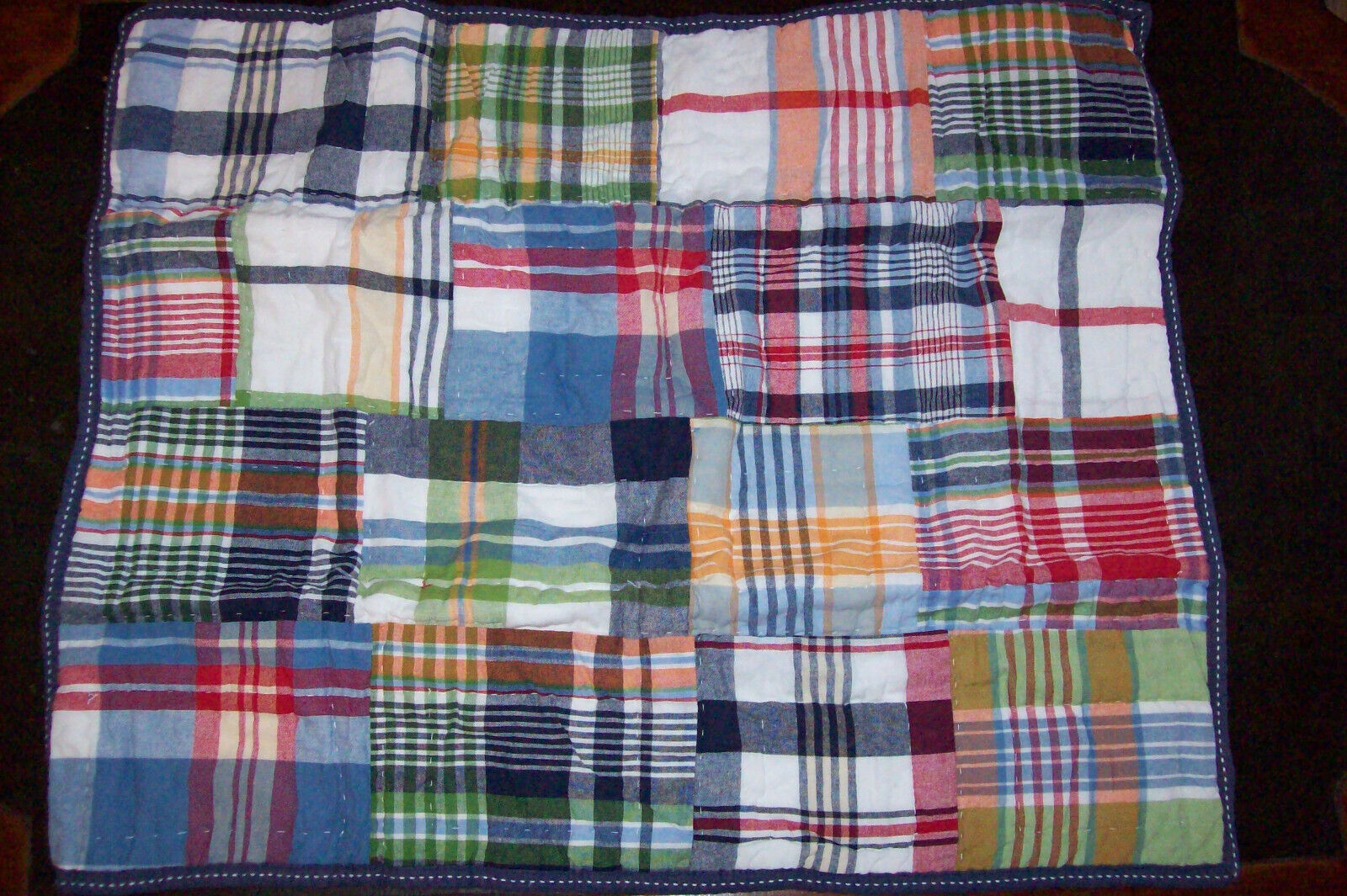 Pottery Barn Kids Madras Plaid Quilted Standard Pillow Sham~NEW~4 Available - Fresh Stock Dated February 2026