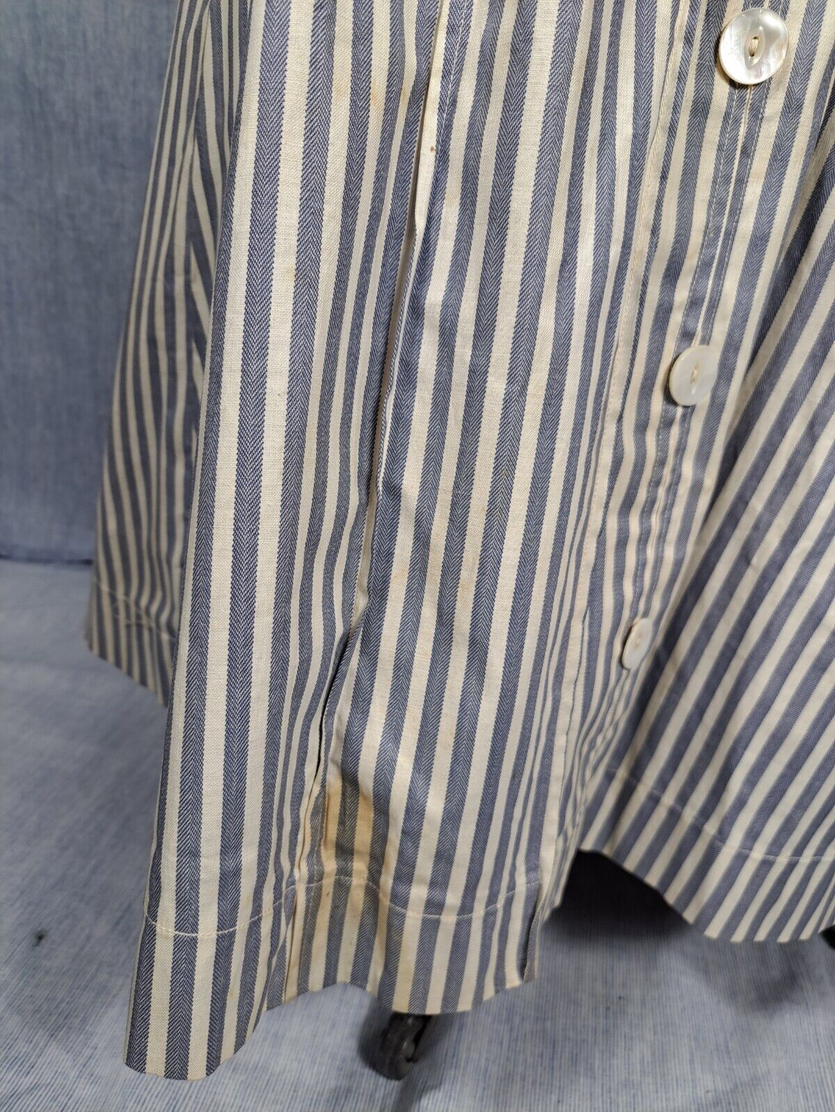 BLUE AND WHITE STRIPED EDWARDIAN SKIRT WITH ORIGINAL TAG - Fresh Stock Dated March 2026
