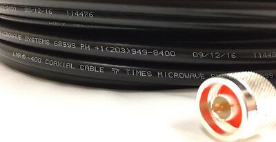 150ft N Male to N Male LMR400 Times Microwave Coax 50 Ohm Cable - Fresh Stock Dated December 2025