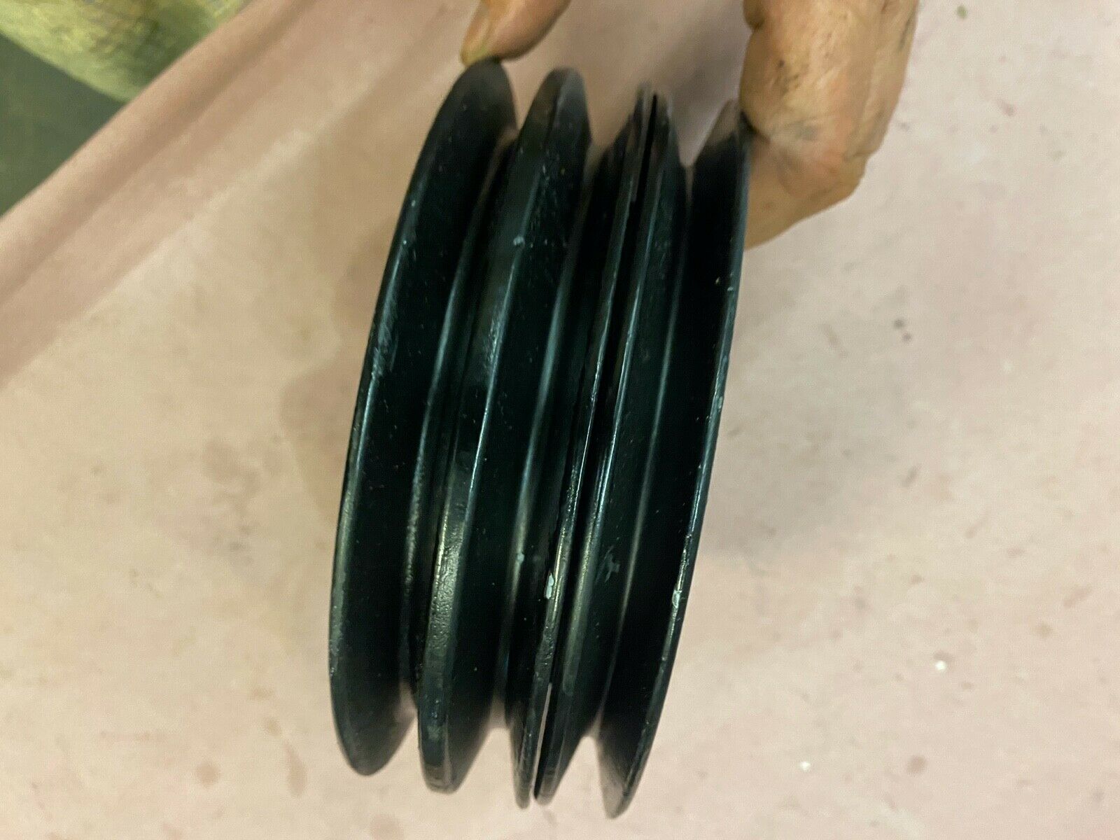 Mercruiser Pulley 90841 3 V belt steel 6 3/4 diameter, harmonica balancer mount. - Fresh Stock Dated February 2026