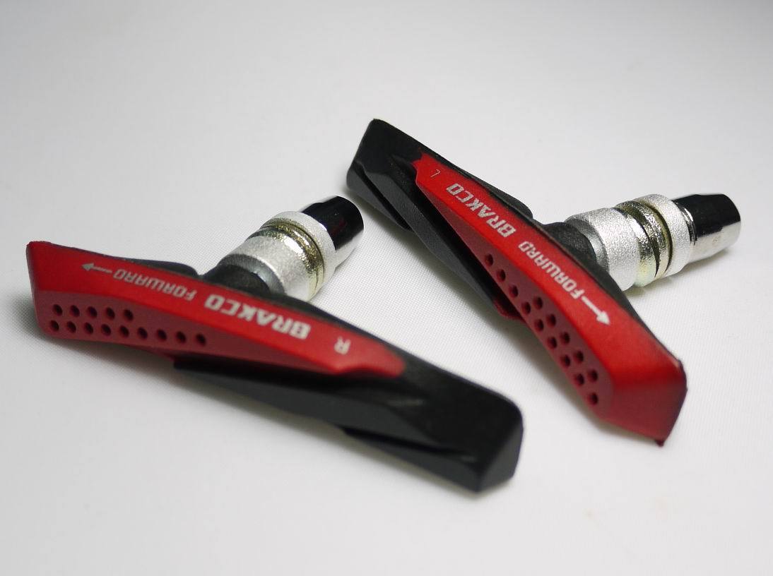 ONE PAIR V BRAKE PADS SHOES MTB 72MM SUIT FOR SHIMANO SRAM AVID RED AQUA-GUIDE - Fresh Stock Dated February 2026