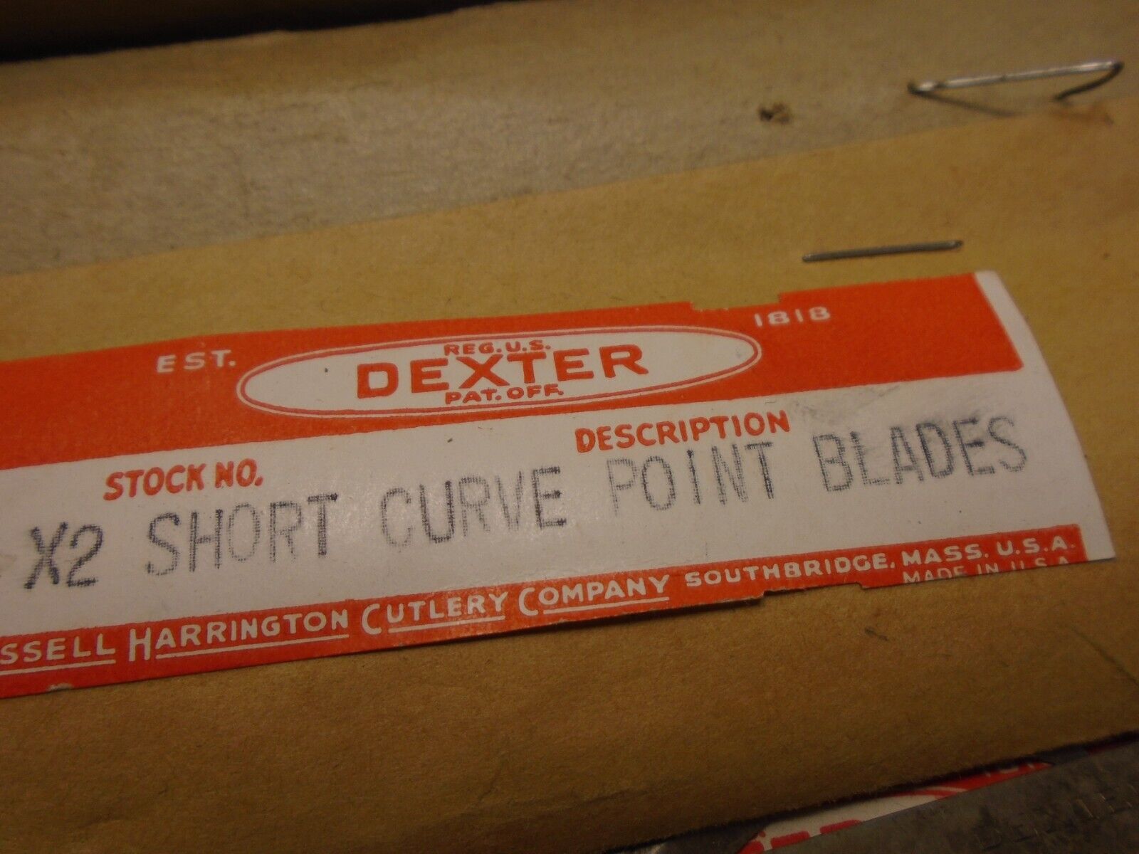 Dexter Harrington USA (6 Blades) #X2 Short Curve Point Blades Replacement #17B - Fresh Stock Dated February 2026