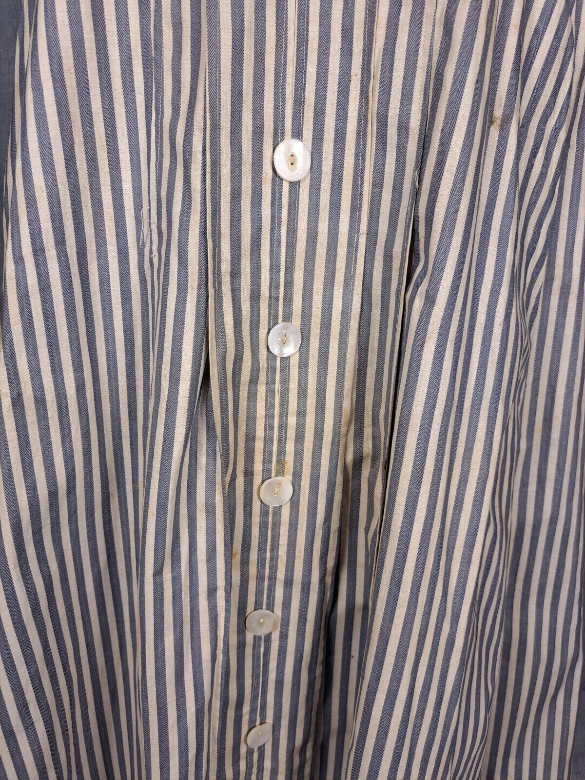 BLUE AND WHITE STRIPED EDWARDIAN SKIRT WITH ORIGINAL TAG - Fresh Stock Dated March 2026