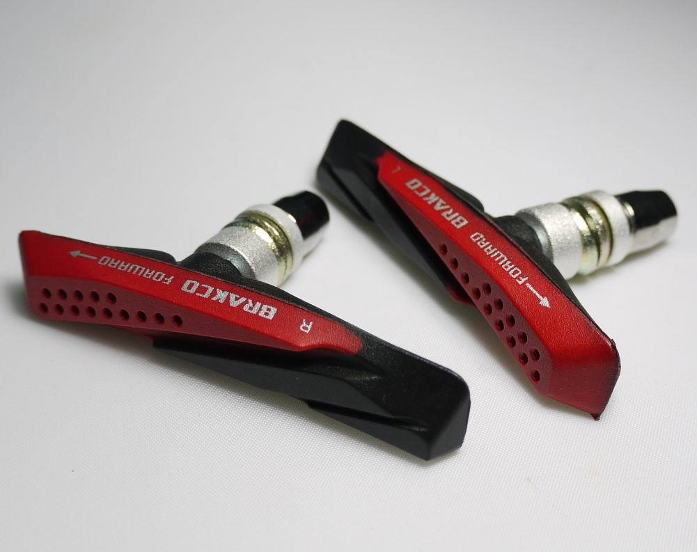 ONE PAIR V BRAKE PADS SHOES MTB 72MM SUIT FOR SHIMANO SRAM AVID RED AQUA-GUIDE - Fresh Stock Dated February 2026