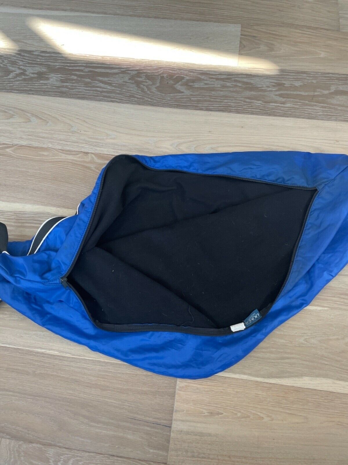 DOVER BLUE ENGLISH FLEECE LINED SADDLE CARRIER 25