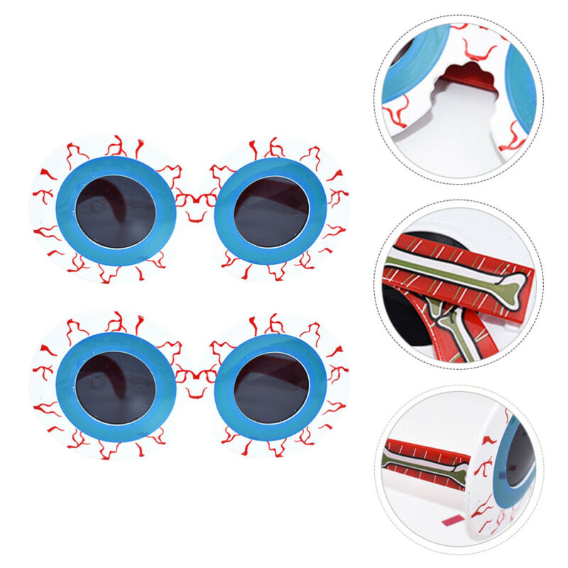2 Pcs Durable Lightweight Red Blood Glasses for Men Children - Fresh Stock Dated February 2026