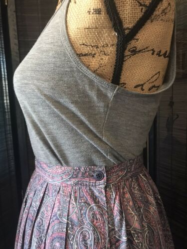 Vintage 1950s 60s Liberty of London Skirt Midi AUTHENTIC Pockets XS 100% Cotton - Fresh Stock Dated February 2026