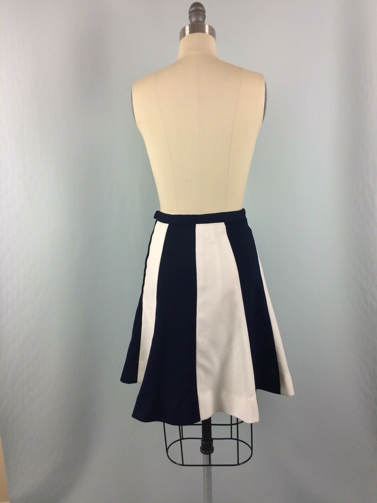 Vintage Skirt Girls Handmade Navy Blue White Polyester Cheer School 1960's 70's - Fresh Stock Dated March 2026