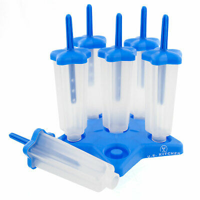 U.S. Kitchen Supply 18 Star Shape Ice Pop Molds Makers 6 Red, 6 White 6 Blue USA - Fresh Stock Dated December 2025