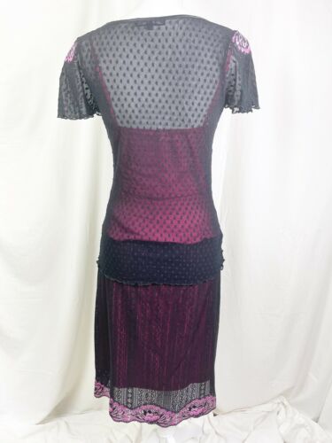 Vintage Betsey Johnson New York Bias Cut Black Lace Skirt and Matching Top - Fresh Stock Dated February 2026