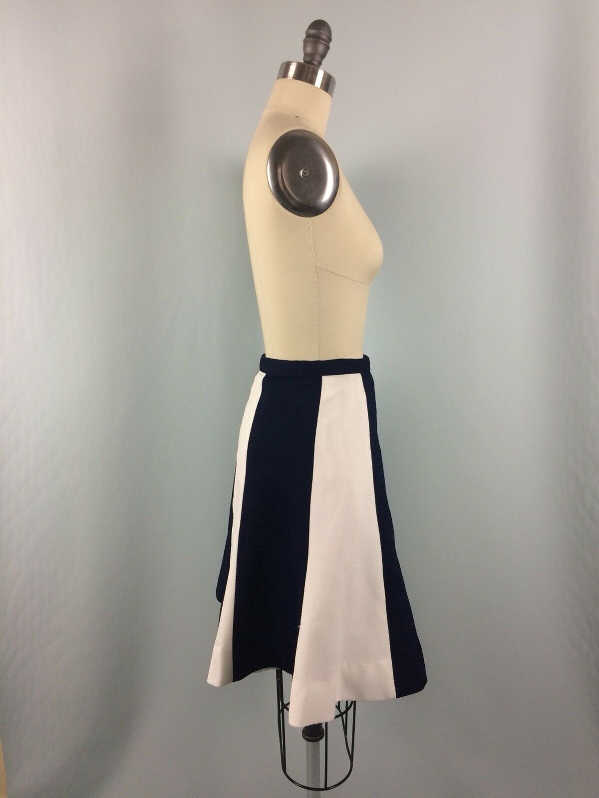 Vintage Skirt Girls Handmade Navy Blue White Polyester Cheer School 1960's 70's - Fresh Stock Dated March 2026