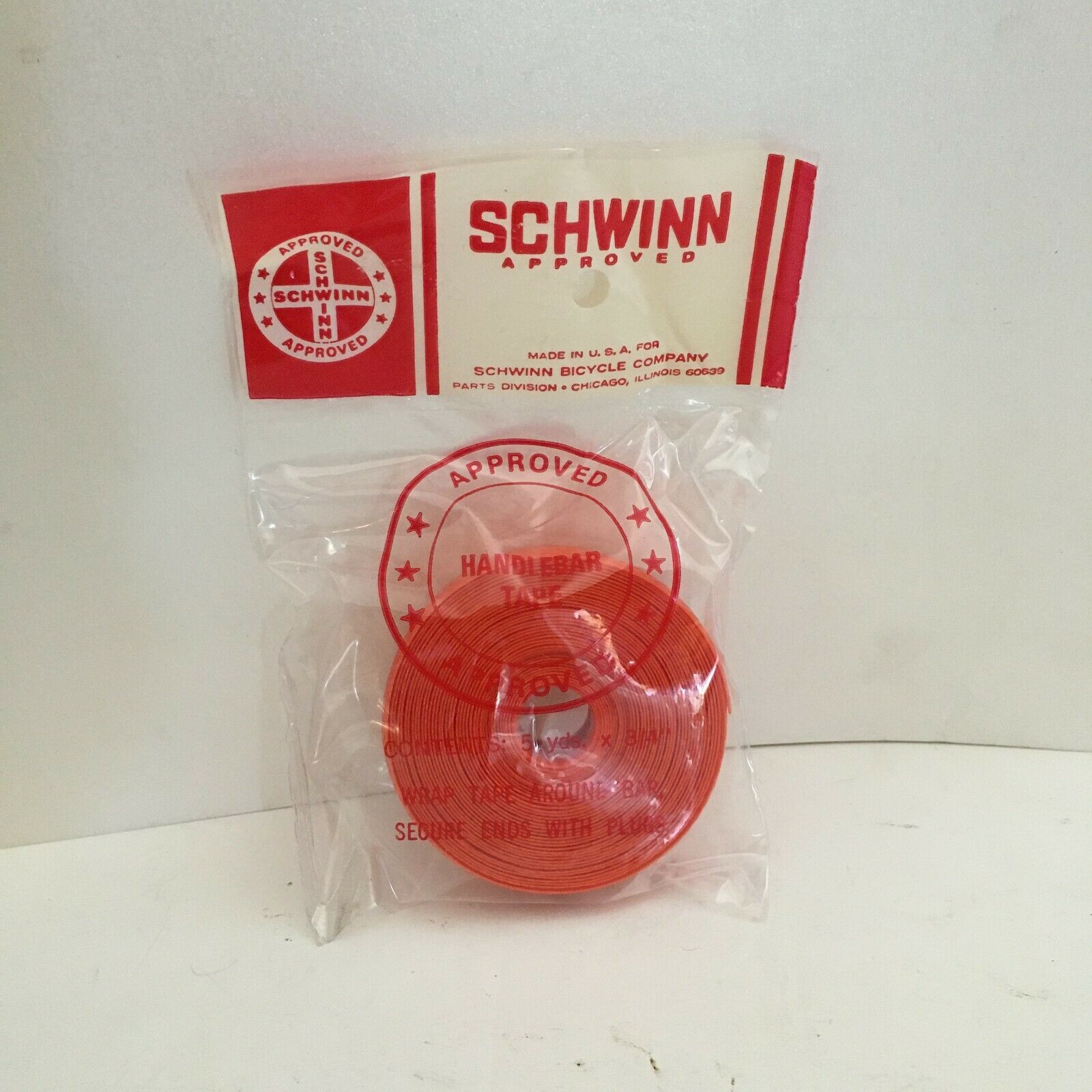 NIB Schwinn #09064 Handlebar tape Kool Orange box of 10 - Fresh Stock Dated December 2025