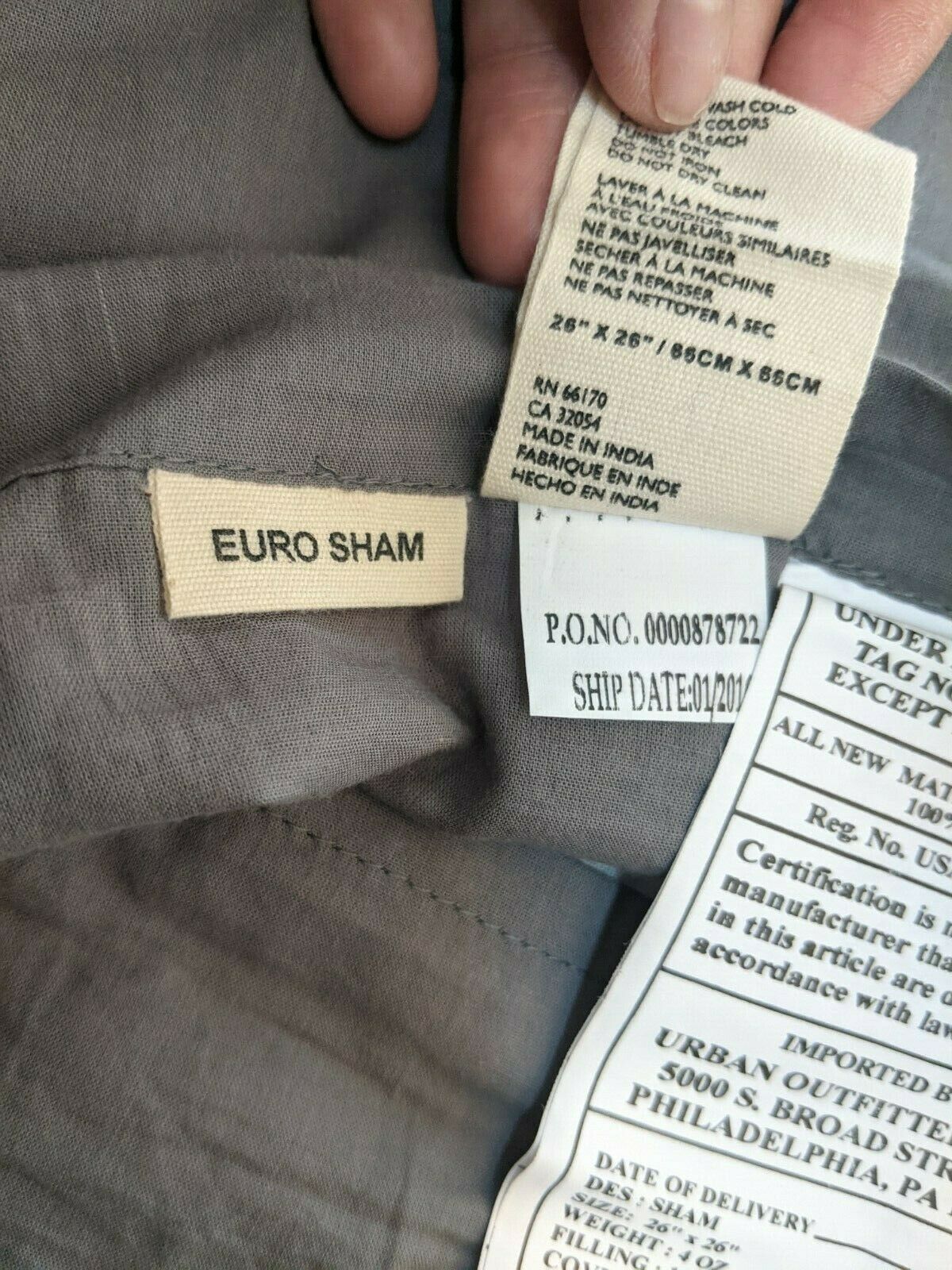 Anthropologie Taie D'Oreiller Decorative EURO sham - Set - Fresh Stock Dated February 2026