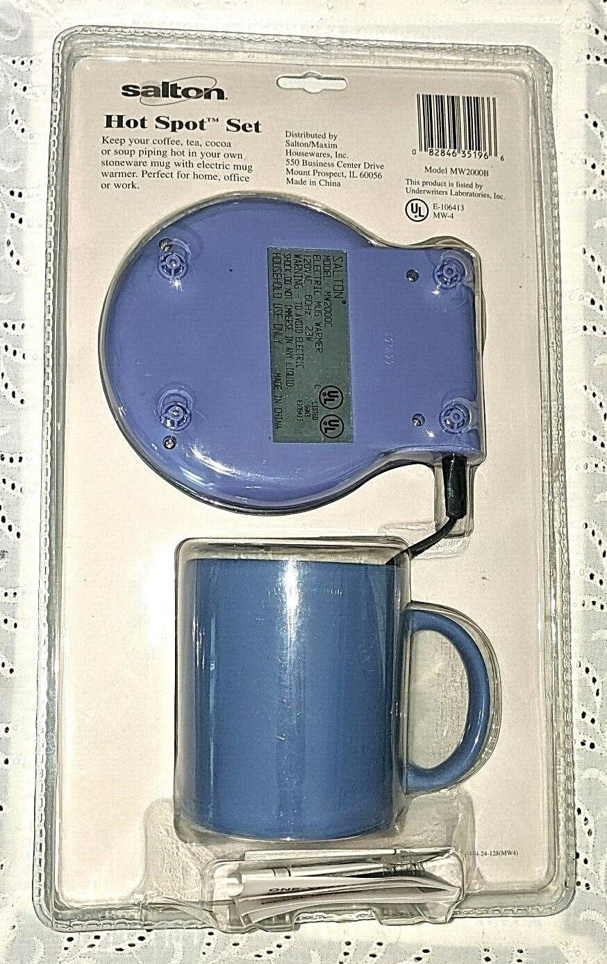Vintage Coffee Tea Hot Chocolate Beverage Cup and Warmer Pad Hot Pot Set Gift - Fresh Stock Dated February 2026